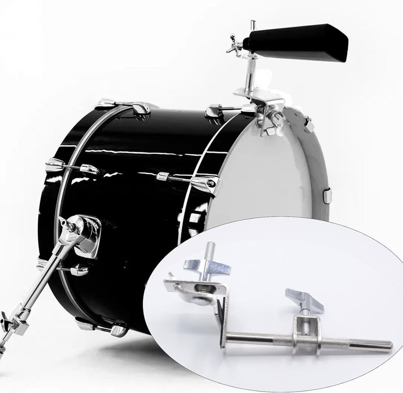 CashBeat Silver Adjustable Standard Drum Cowbell Mount, Cowbell Holder Percussion Accessory with Parallel Action Jaws, Ideal for Bass Drum Hoop Up or Down Adjustment, Essential Drummer Drum Hardware - Image 5
